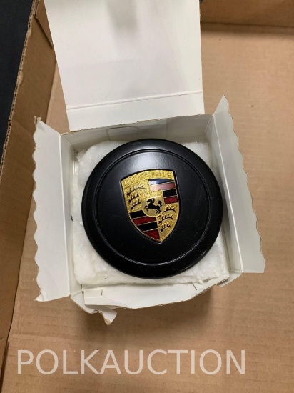 (4) Porsche Hubcap Emblems