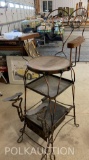 Antique Original Twisted Wire Tall Grand Shoe Shine Chair