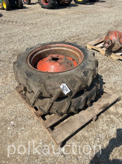 (2) TIRES ON ALLIS CHALMER C RIMS