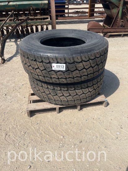 913-(2) 22.5 MICHELIN TIRES