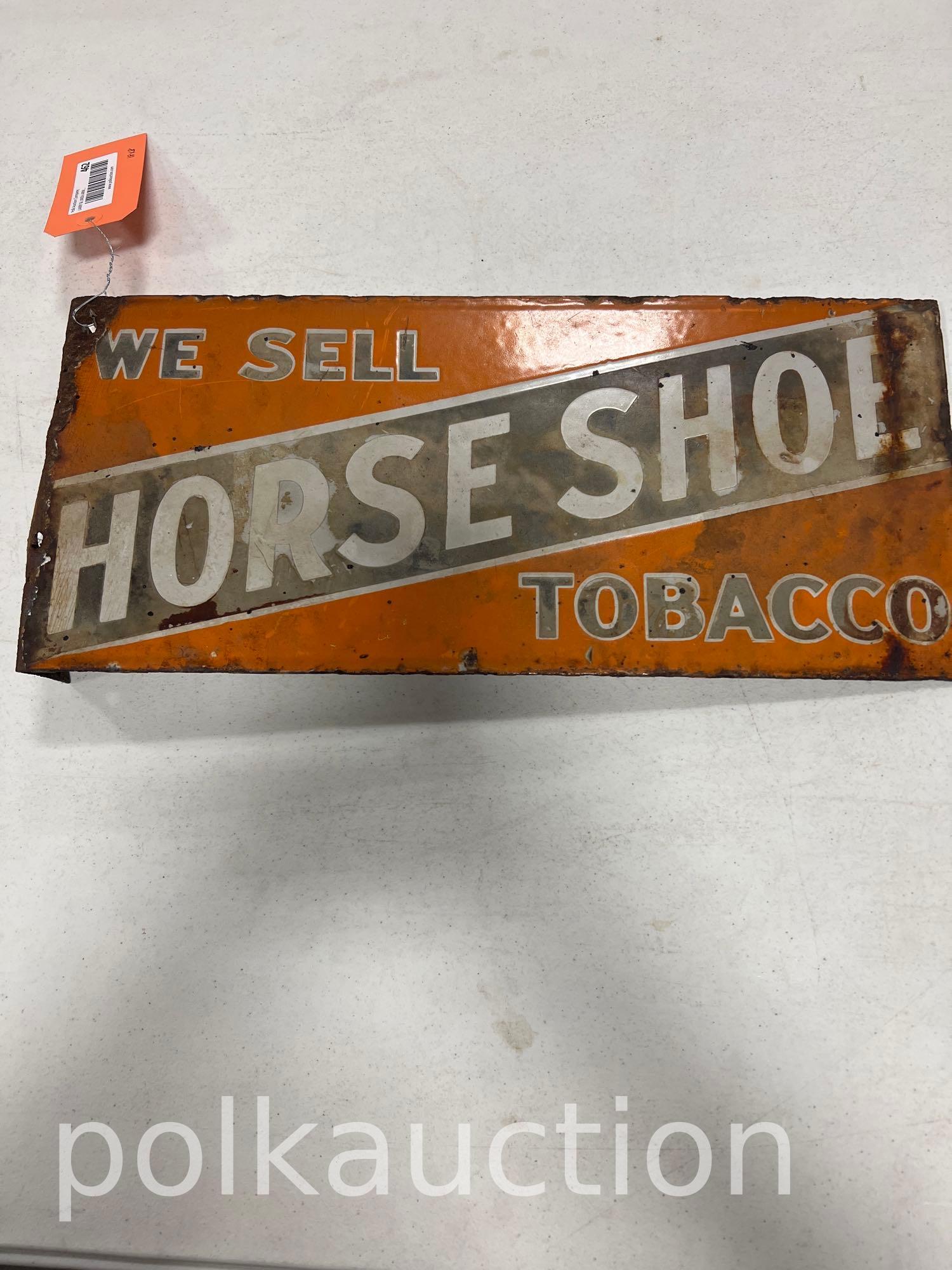 HORSESHOE TOBACCO SIGN