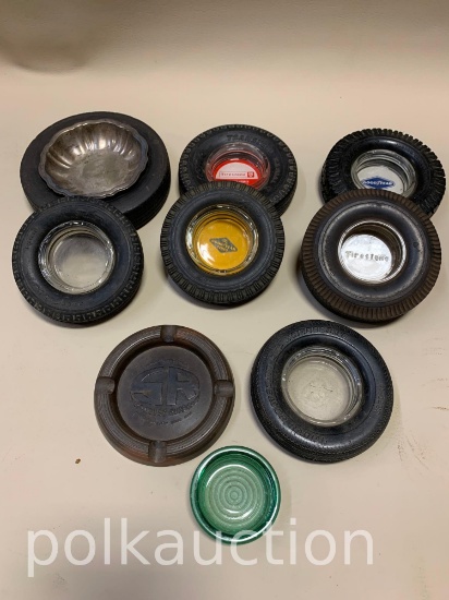 (9) AUTOMOTIVE BRANDED ASHTRAYS