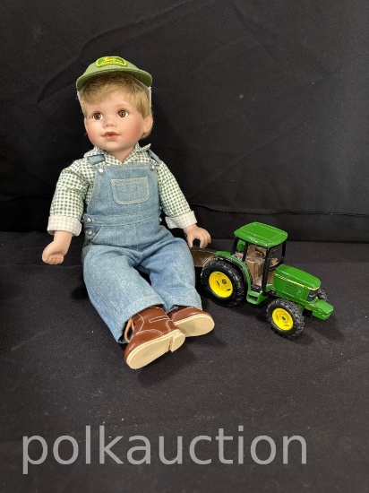 105-(JOHNNY) JOHN DEERE PORCELAIN DOLL