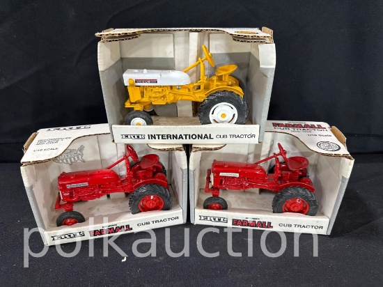 140-(2) FARMALL CUB & (1) CASE TRACTORS