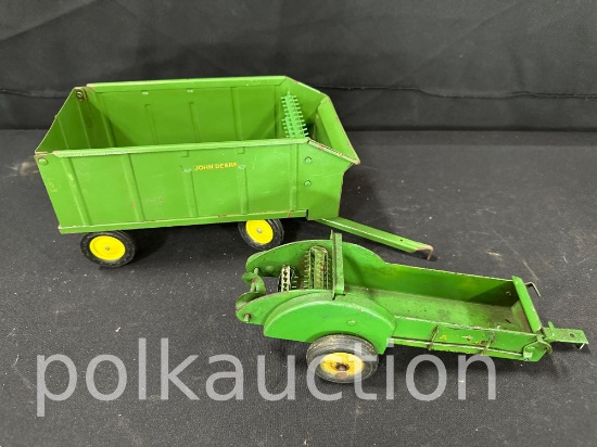 147-JOHN DEERE SPREADER & WAGON