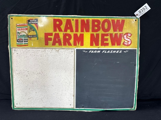 352-RAINBOW FARM NEWS SIGN