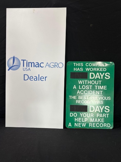 355-(1) EMPLOYEE SIGN & (1) TIMAC GROUP SIGN