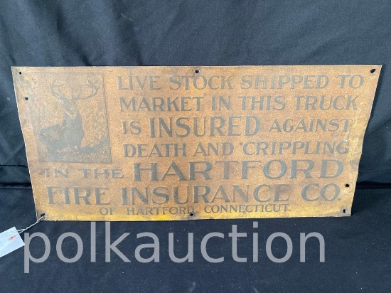 38924-HARTFORD INSURANCE LIVESTOCK TRUCK SIGN