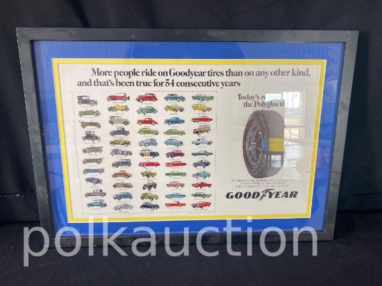 39031-GOODYEAR FRAMED ADVERTISEMENT