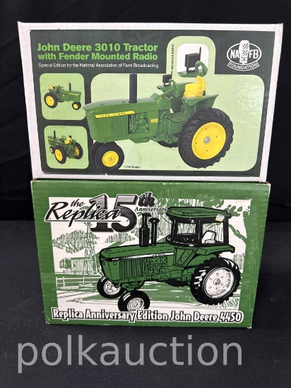 39106-ERTL 15TH ANNIVERSARY REPLICA JOHN DEERE 4450 & NAFB JOHN DEERE 3010 W/ RADIO