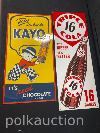 39290-KAYO & TRIPLE 16 COLA SIGNS