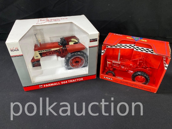 39603-LAFAYETTE FARM TOY SHOW, (2005) FARMALL 504, & ERTL FARMALL 140