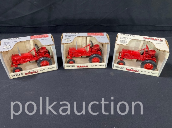 39615-(3) ERTL FARMALL CUB TRACTORS