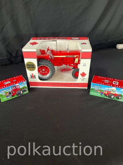39682-FARMALL 806D & ERTL MASSEY FERGUSON 1500, INTERNATIONAL 4366