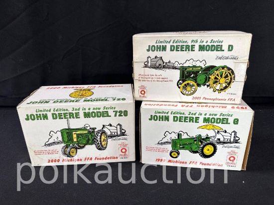 39738-ERTL JOHN DEERE D, JOHN DEERE 720, & JOHN DEERE G
