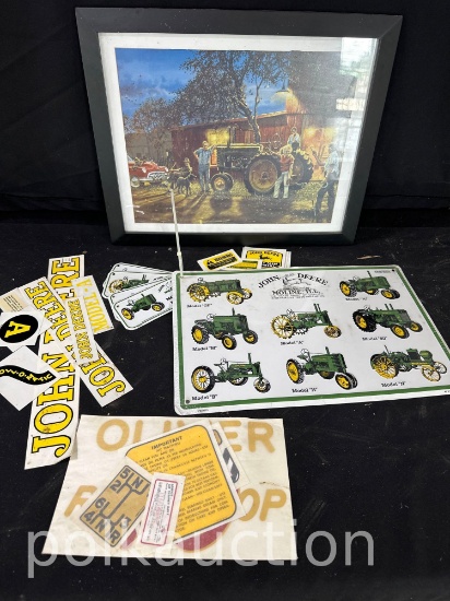 39742-JOHN DEERE FRAMED PICTURE, SIGNS, & STICKERS