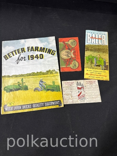 666-JOHN DEERE LITERATURE AND BETTER FARMING AND 1940 POCKET BOOK