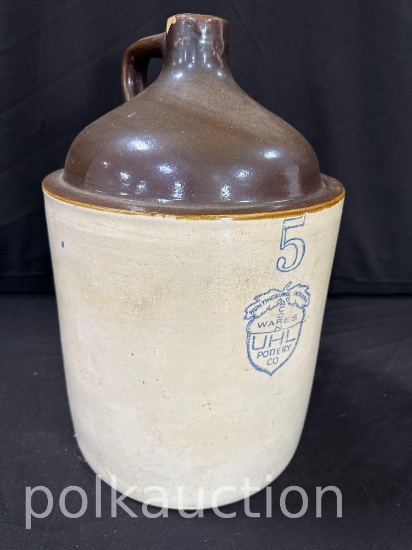 797-ACORN WARES UHL POTTERY CO 5 GALLON JUG