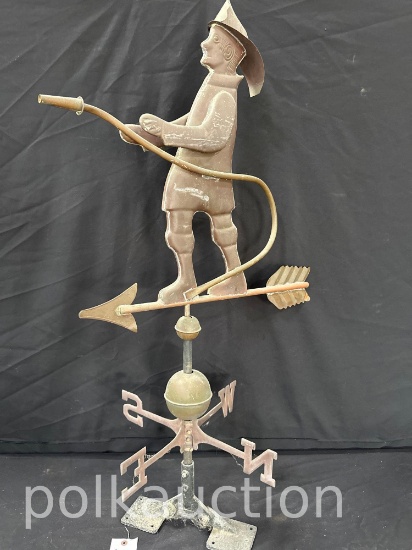 814-COPPER WEATHERVANE w/ FIREFIGHTER