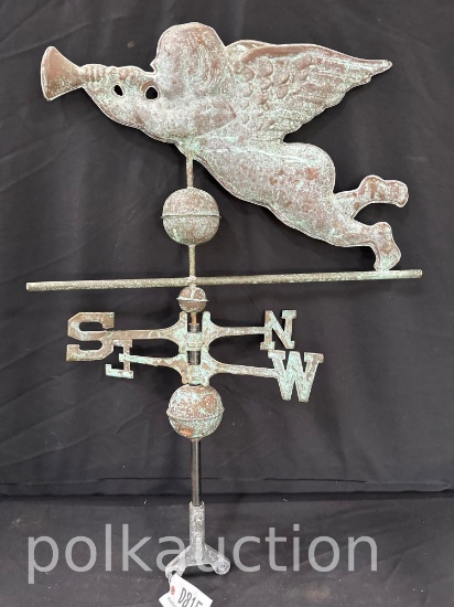 815-COPPER WEATHERVANE w/ CHERUB