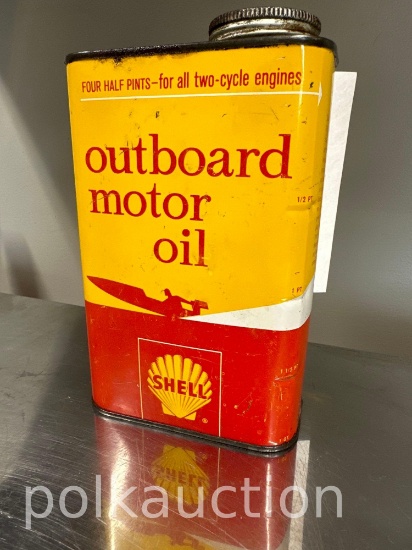 SHELL OUTBOARD MOTOR OIL CAN