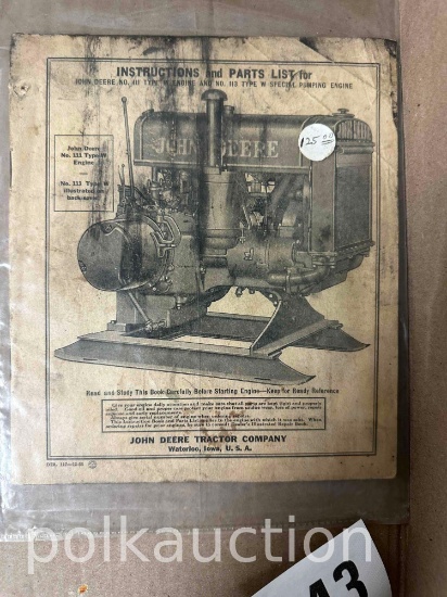 JOHN DEERE W POWER UNIT MANUAL
