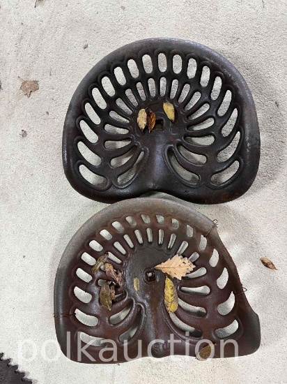 2 CAST IRON SEATS