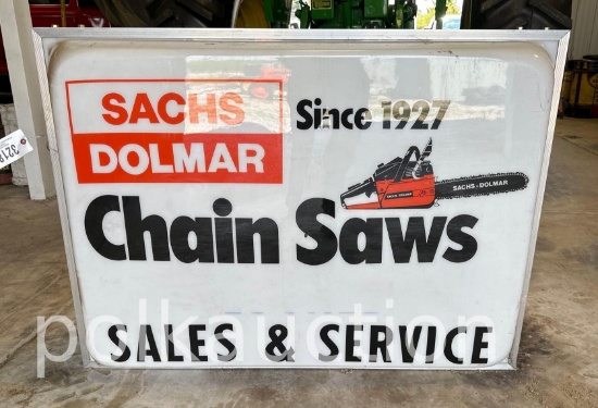 SACHS DOLMAR CHAIN SAWS DOUBLE SIDED SIGN