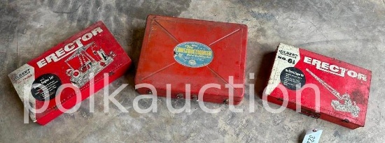 (3) ERECTOR SETS ANTIQUE