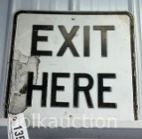 EXIT HERE SIGN