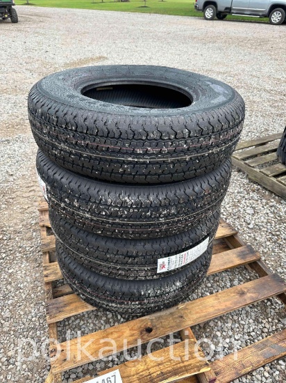 (4) KARRIER 225/75R15 TIRES