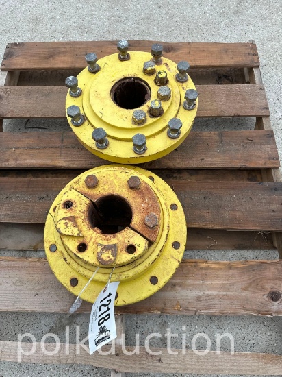 1218-(2) JOHN DEERE DUAL HUBS 10 BOLT
