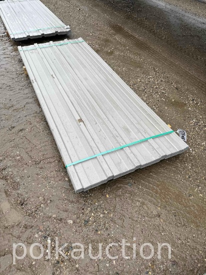 1280-(50) 3' X 8'  29 GAUGE RIBBED STEEL SHEETS TAN (ALL 1 $)