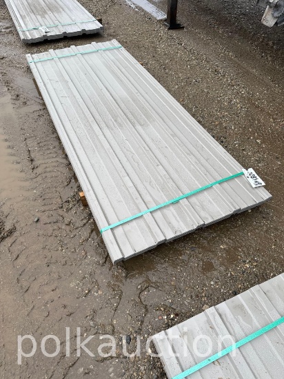 1281-(50) 3' X 8'  29 GAUGE RIBBED STEEL SHEETS TAN (ALL 1 $)