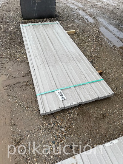 1282-(50) 3' X 8'  29 GAUGE RIBBED STEEL SHEETS TAN (ALL 1 $)