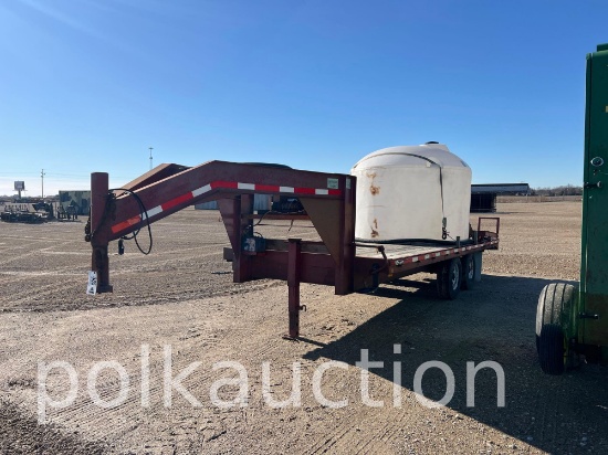 335-20' GOOSE NECK TRAILER WITH FERTILIZER TANK AND PUMP (VIN# 4MFG2126SE008397)