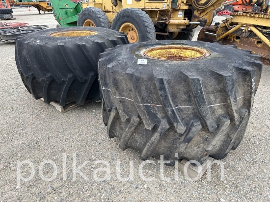 654-(2) FIRESTONE 67x34.00 25 TIRES AND RIMS