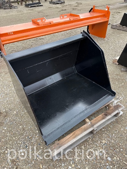 734-MINI UNIVERSAL ATTACH SKID STEER 42" LIGHT MATERIAL BUCKET