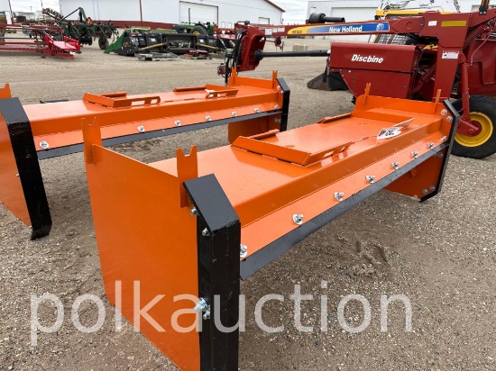 782-96" SNOW PUSHER W/ STEEL BLADES