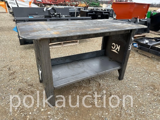 799-30" X 57" WELDING TABLE W/ SHELF
