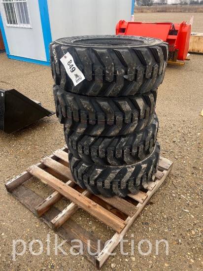 849-(4) NEW 10-16.5 FORERUNNER SKS1 SKIDSTEER TIRES