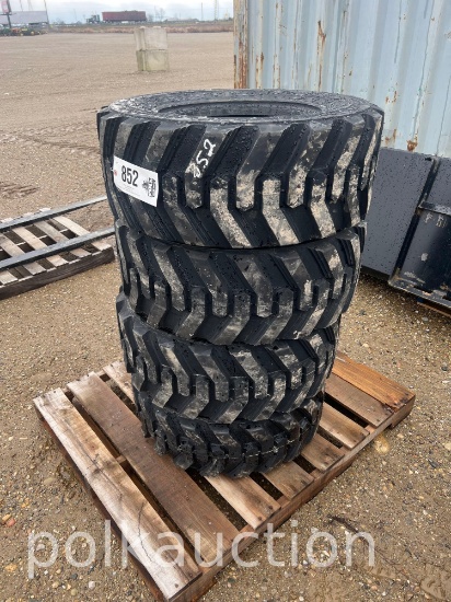 852-(4) NEW 10-16.5 FORERUNNER SKS1 SKID STEER TIRES