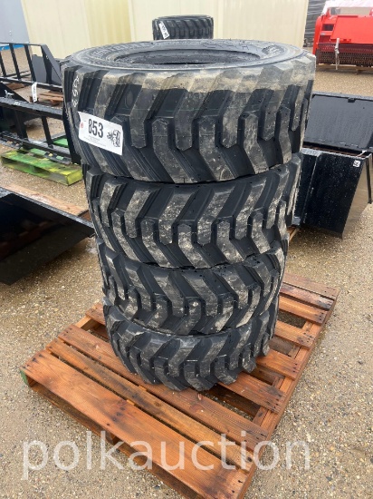 853-(4) NEW 12-16.5 FORERUNNER SKS1 SKID STEER TIRES