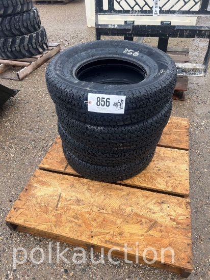 856-(4) NEW ST205/75R15 RADIAL TRAILER TIRES