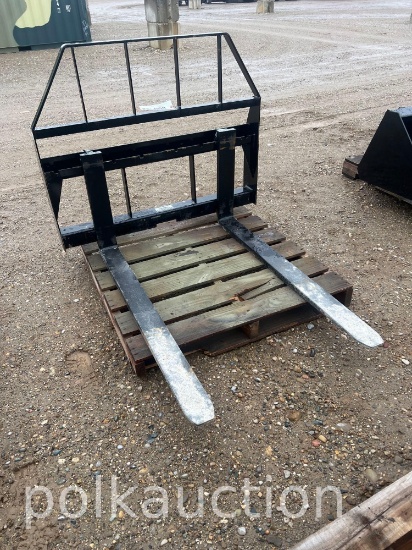 860-NEW KIVEL SKID STEER TRACTOR PALLET FORK ATTACHMENT 3500# CAPACITY