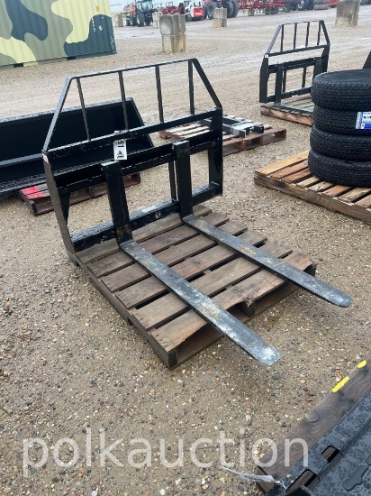 861-NEW KIVEL SKID STEER TRACTOR PALLET FORK ATTACHMENT 3500# CAPACITY