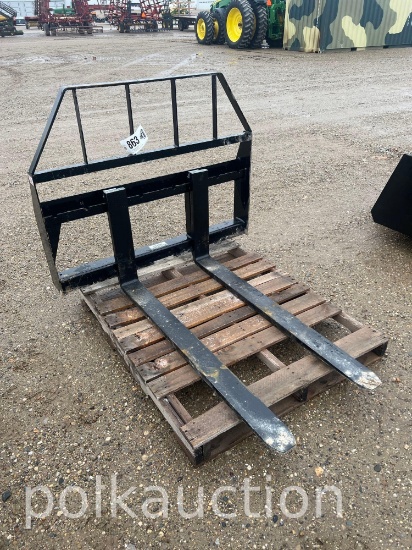 863-NEW KIVEL SKID STEER TRACTOR PALLET FORK ATTACHMENT 3500# CAPACITY