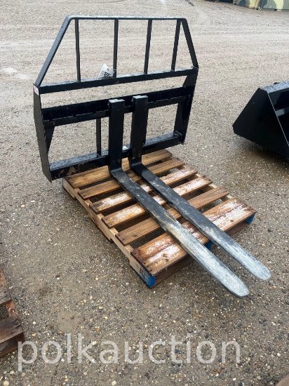 864-NEW KIVEL SKID STEER TRACTOR PALLET FORK ATTACHMENT 3500# CAPACITY