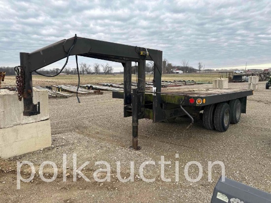 488-14' FLAT DECK GOOSE NECK TRAILER