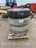 987-(4) 3 15/80R22.5 TIRES